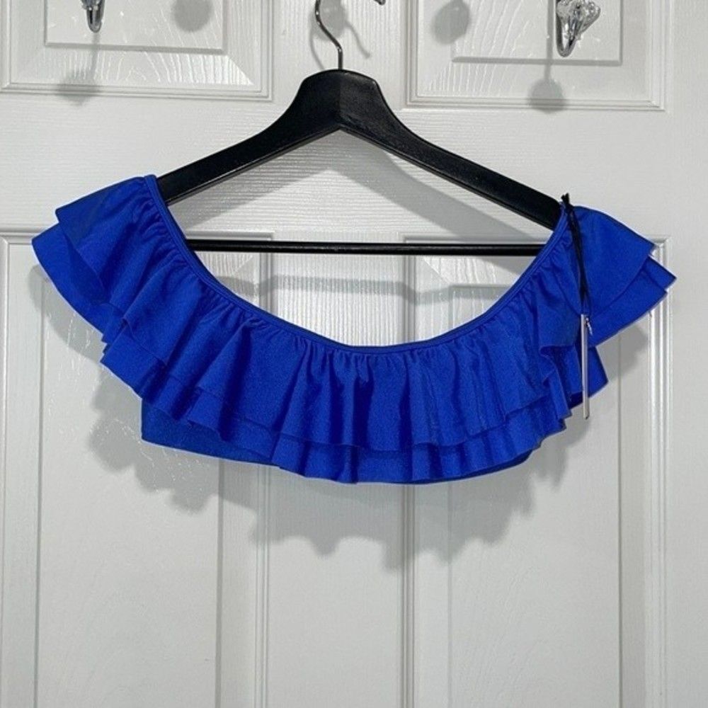 Lovers + Friends Monaco Off Shoulder Ruffle Bikini Top Sz XS